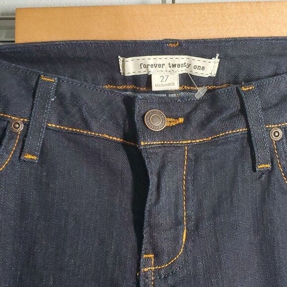 Forever 21 Y2k jeans women's size 27 size 4 US low rise dark jean Made In USA - Picture 5 of 15